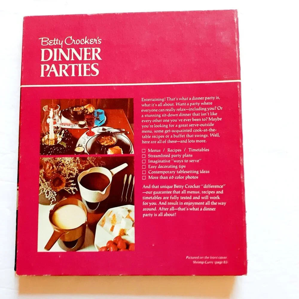 Vintage 70s Cookbook Betty Crocker's Dinner Parties